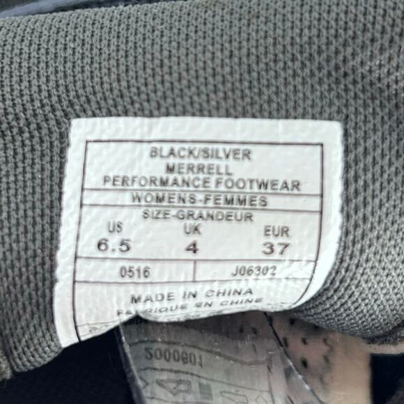 Merrell Bare Access Arc 3 Running Vibram Sneaker Black Silver J06302 Womens 6.5 - Picture 11 of 11